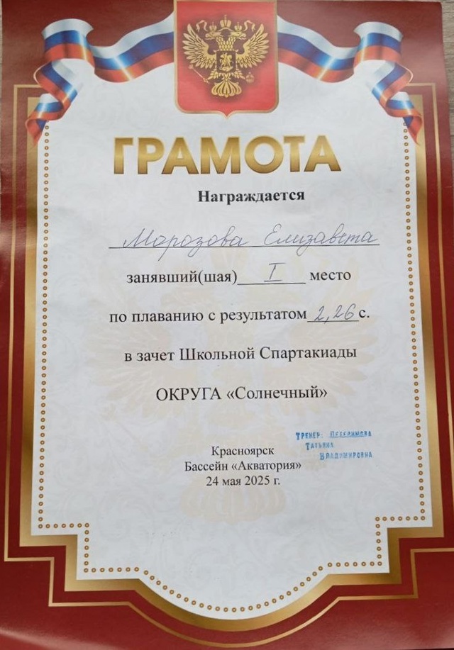 НАШИ УСПЕХИ.